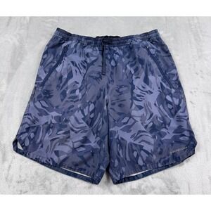 Patagonia Nine Trails Shorts Mens No Size Tag (S) Blue Floral Performance Lined